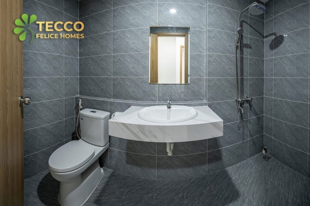 tiêu chuẩn bàn giao nội thất phòng tắm / nhà vệ sinh / toilet căn hộ Tecco Felice Homes