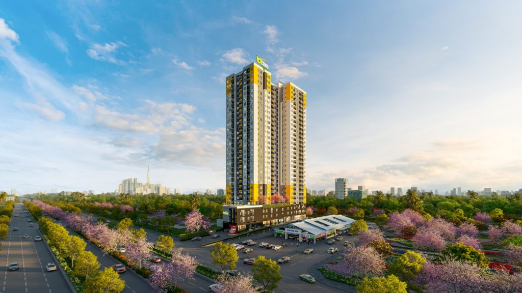 Phối cảnh chung cư Bcons Asahi QL1K